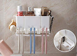 Reusable Toothbrush Holders for Bathroom Wall Mounted