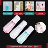 Lyrovo Travel Spray Bottle TSA Approved 100ml 3 Pack Leak Proof Fine Mist Empty Plastic Refillable Spray Bottle for Perfume Essential Oils Toners Rose Water Cosmetics (3 Color, 100ml), Transparent