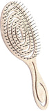 Lyrovo Organic Detangling Hair Brush for Women, Men & Children - Does not Pull on Hair - Straightening Brushes for Straight, Curly & Wet Hair (Cream)