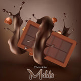 Lyrovo 2pcs Kunafa Chocolate Bar Molds Silicone Large Stuffed Dubai Pistachio Deep Bar Moulds Kit