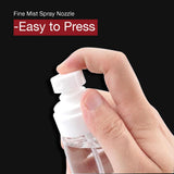 Lyrovo Travel Spray Bottle TSA Approved 100ml 3 Pack Leak Proof Fine Mist Empty Plastic Refillable Spray Bottle for Perfume Essential Oils Toners Rose Water Cosmetics (3 Color, 100ml), Transparent