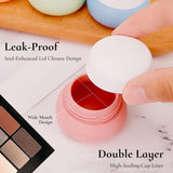 Lyrovo 30ml Silicone Travel Containers for Toiletries, Set of 4 - BPA-Free Leakproof Refillable Cosmetic Jars with Clear Bag, Name Stickers, and Scoops for Face, Hand & Body Creams (Pastel)