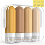 Lyrovo Travel Bottles Kit for Toiletries Organizer BPA Free 90ml Silicone Size Containers Portable Split Bottle Accessories for Conditioner Shampoo Lotion - 4 Pack (Bright)