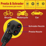 Lyrovo 160 PSI Double Cylinder Portable Foot Pump Air Tyre Inflator for car Bike and Cycle, Yellow