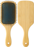 Lyrovo Bamboo Hair Brush for Hair Growth, Natural Bamboo Bristles Detangling Wooden Paddle Hairbrush for Massaging Scalp