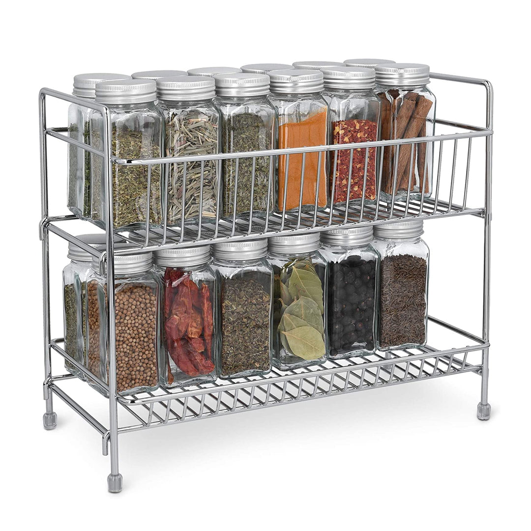 Lyrovo 2 Tier Spice Rack (Chrome Stainless Steel)