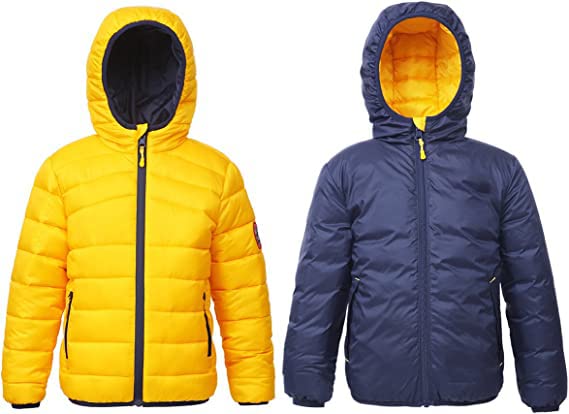 Baby Jacket - Reversible Lightweight Winter Coat Jacket Hooded For Boys