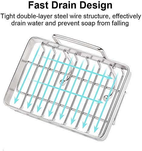 Stainless Steel Soap Dish Holder for Bathroom