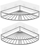 2 Pack Adhesive Corner Bathroom Shelves