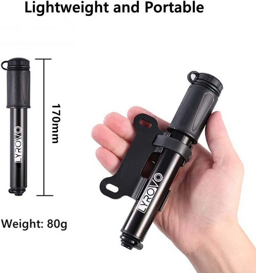 80PSI Portable Mini Bike Pump Lyrovo