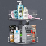 2 Pack Adhesive Corner Bathroom Shelves