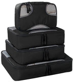 4 Set Packing Cubes 4 Various Sizes (Black)
