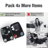4 Set Packing Cubes 4 Various Sizes (Black)
