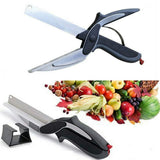 Stainless Steel 2 in 1 Kitchen Knife with Cutting Board