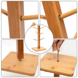 Square Bamboo Mug Holder with 6 Hooks