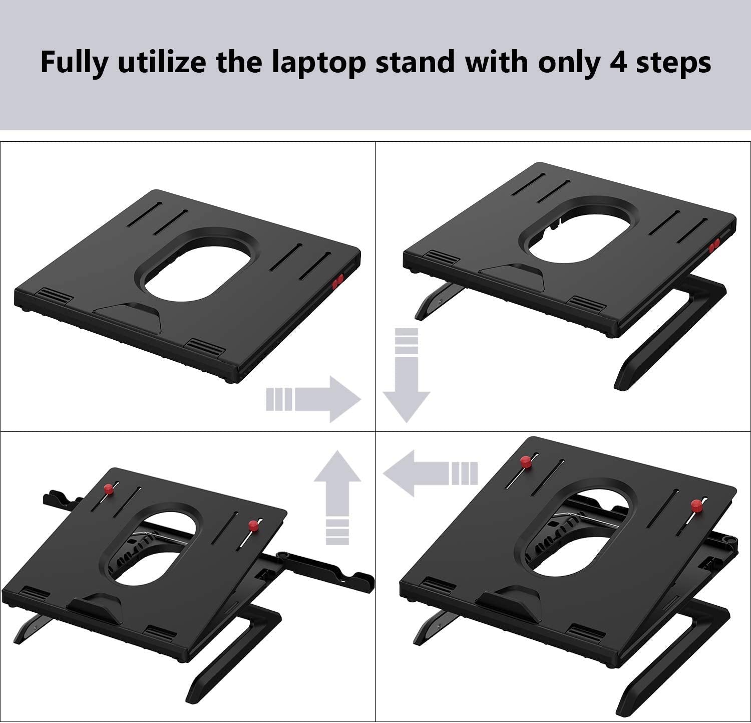 8-Adjustable Height Laptop Stand Holder