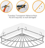 2 Pack Adhesive Corner Bathroom Shelves