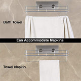 Kitchen Bathroom Shelf with Towel Ring (Silver)