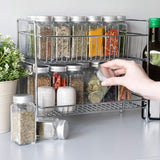 Lyrovo 2 Tier Spice Rack (Chrome Stainless Steel)