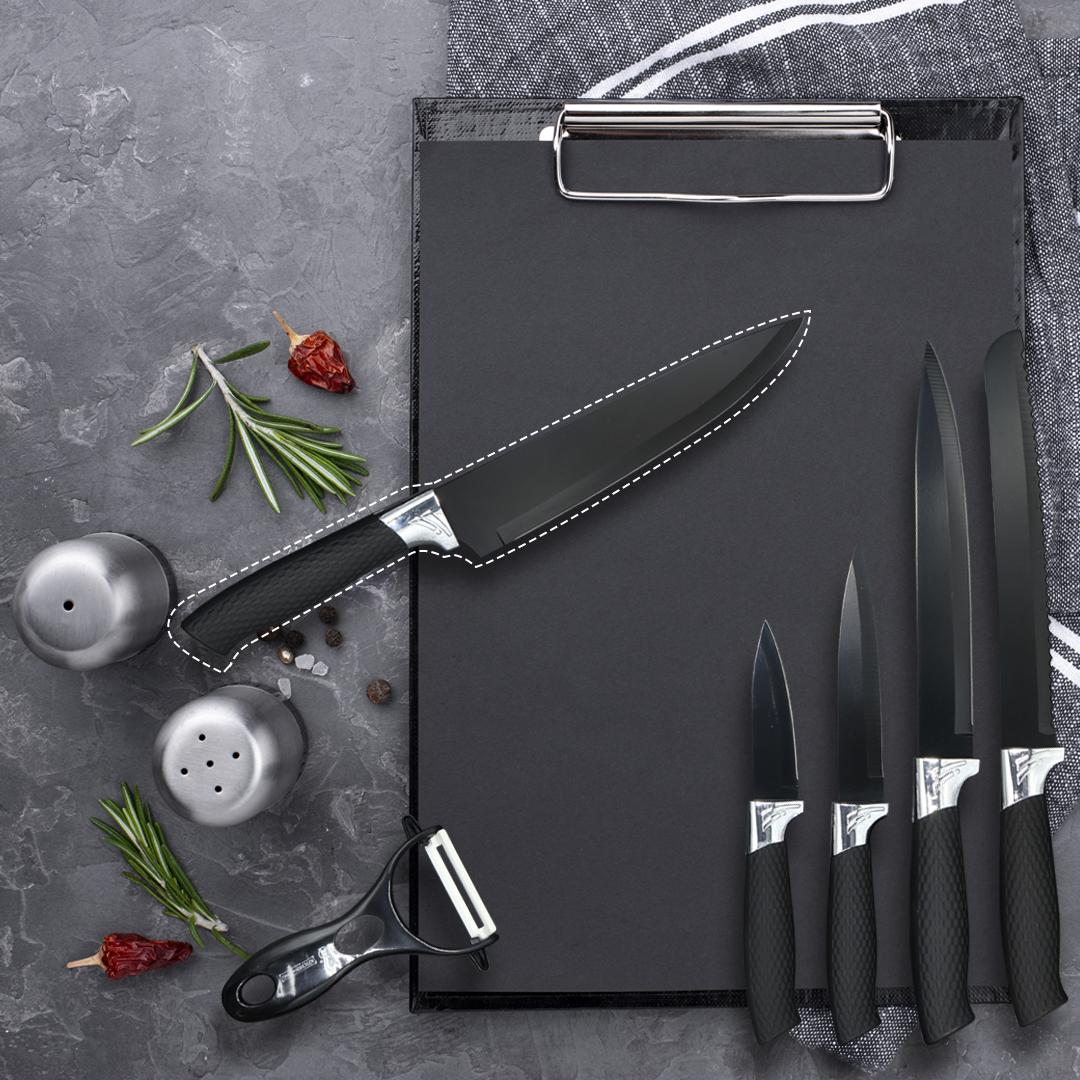 Non Stick Coating Kitchen Knife Set of 6